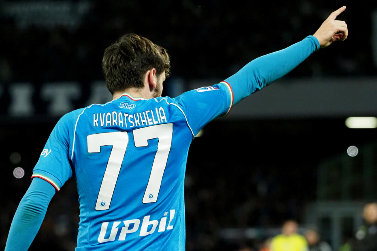 Napoli, caccia all'erede di Kvaratskhelia: tutti i nomi - Khvicha Kvaratskhelia player of Napoli, during the match of the Italian Serie A league between Napoli vs Juvents final result, Napoli 2, Juventus 1, match played at the Diego Armando Maradona stadium.