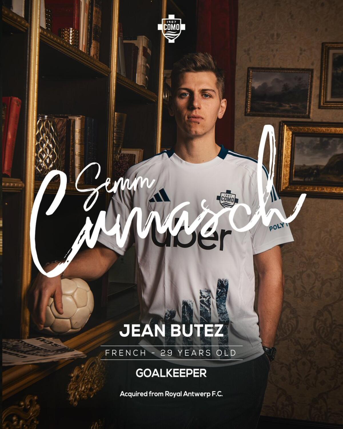 Ufficiale - Como, accordo triennale con Jean Butez - 