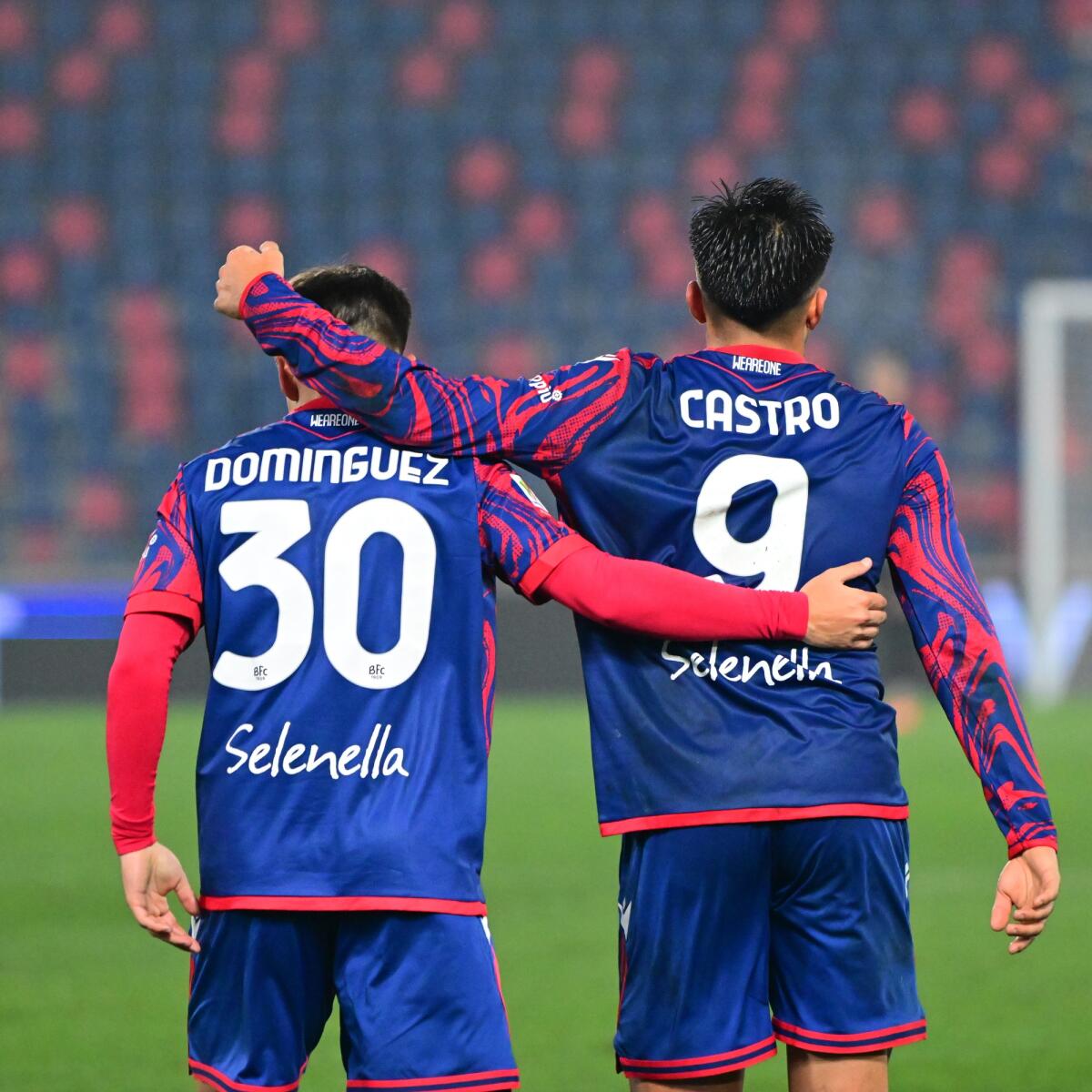 Bologna, futuro Castro: colloquio "chiave" con Sartori e Di Vaio - Castro e Dominguez, Bologna (Foto x Bologna)