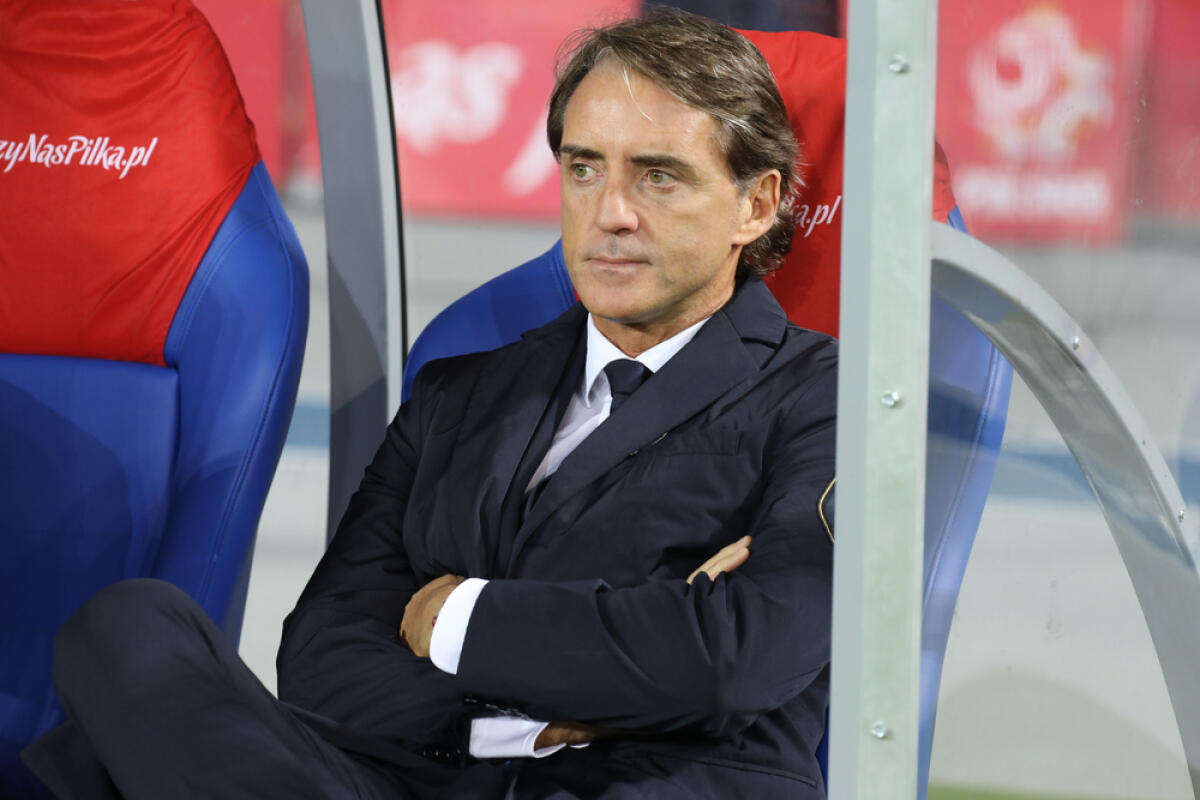 I tifosi della Juve non vogliono Mancini - CHORZOW, POLAND - OCTOBER 14, 2018: UEFA Nations League 2019: Poland - Italy o/p Roberto Mancini