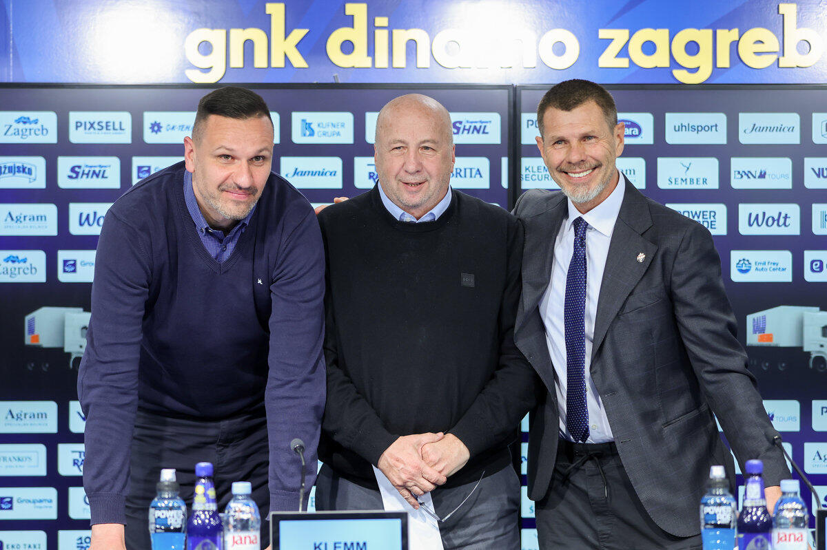 Boban torna alla Dinamo Zagabria dopo 40 anni - 14.04.2025., Zagreb - Konferencija za medije  GNK Dinama na kojoj su se obratili Zvonimir Boban, Velimir Zajec i Zvonimir Manenica. Photo: Sanjin Strukic/PIXSELL