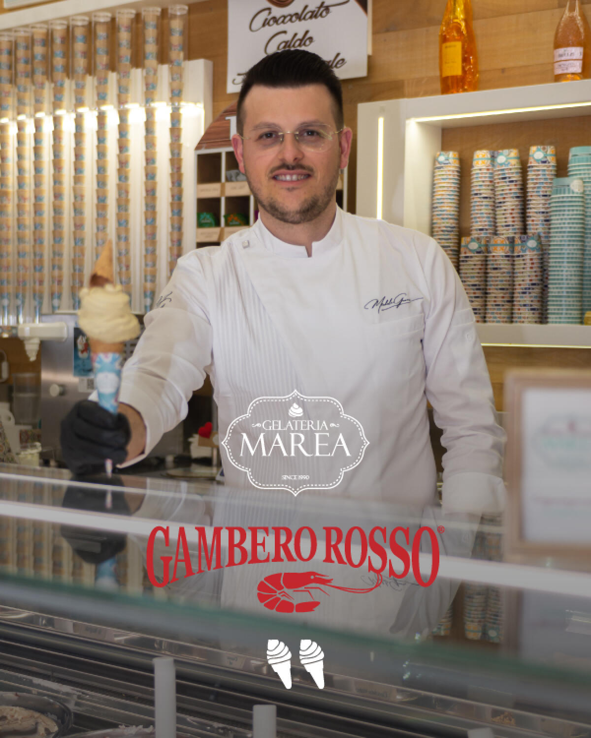 La gelateria Marea di Manfredonia premiata con due coni dal Gambero Rosso - 