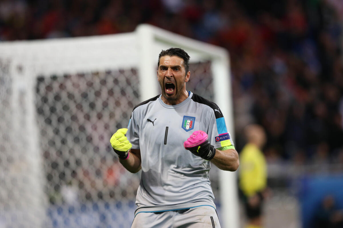 Juventus, Buffon: "Scudetti cancellati da Calciopoli?  Io so quello che è successo" - LYONE- FRANCE, J UNE 2016 :  Buffon in action during football match  of Euro 2016  in France between Belgium vs Italy at the 
Grand Stade Olympique Lyonnais on June 13, 2016 in Lyone.