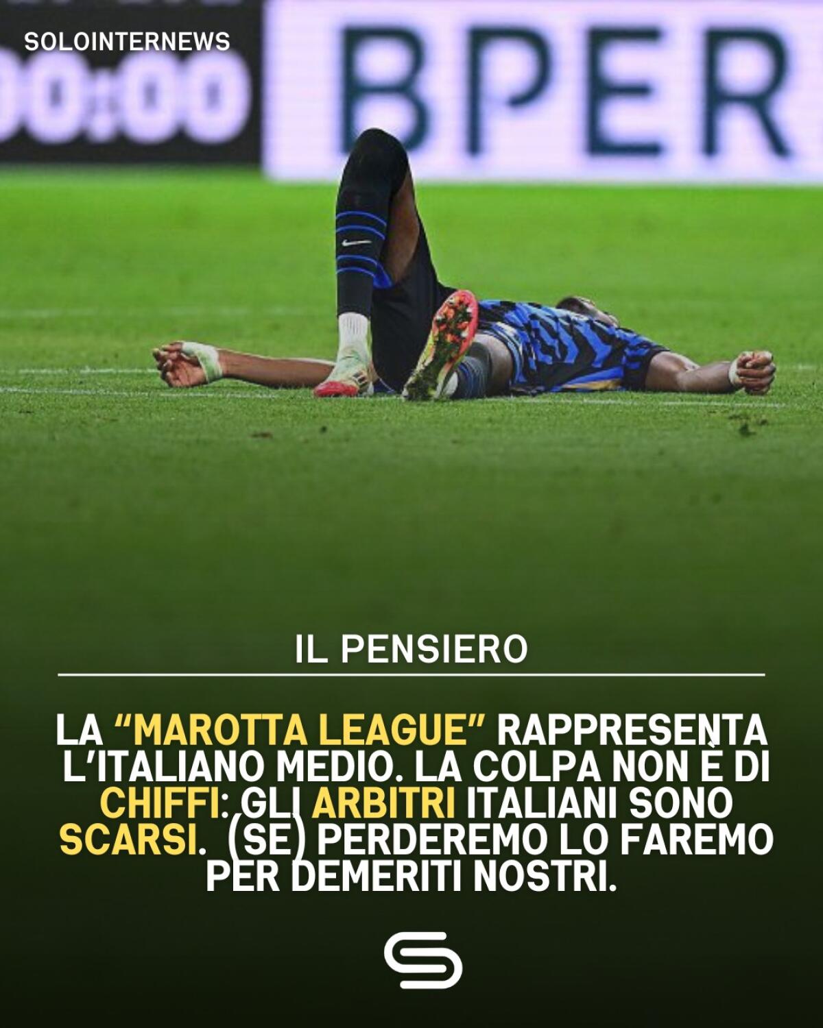 Angolo Solo Inter News: "La Marotta League rappresenta l'italiano medio. Gli arbitri italiani sono scarsi. Se perdiamo..." - 