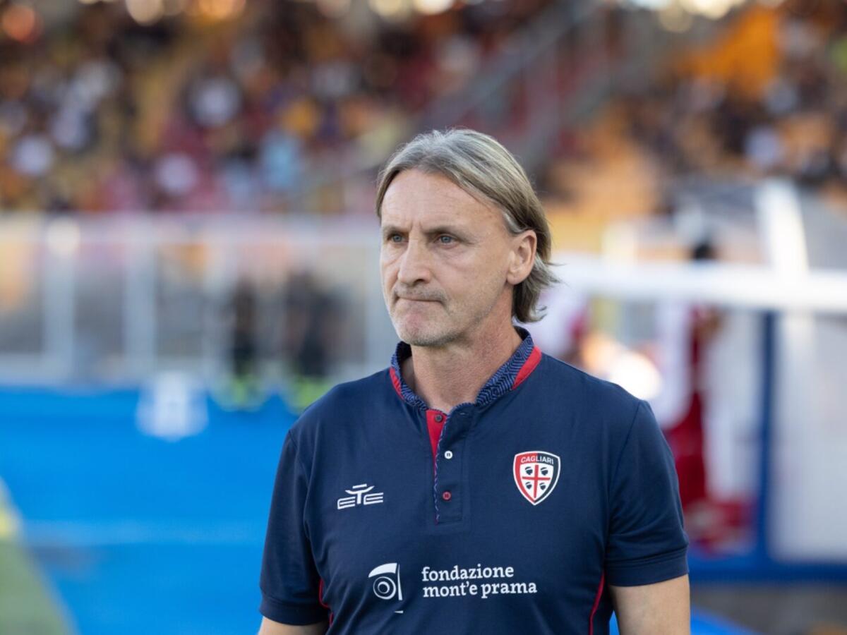 Cagliari, incontro Giulini-Vanoli. Sullo sfondo Pisacane - 