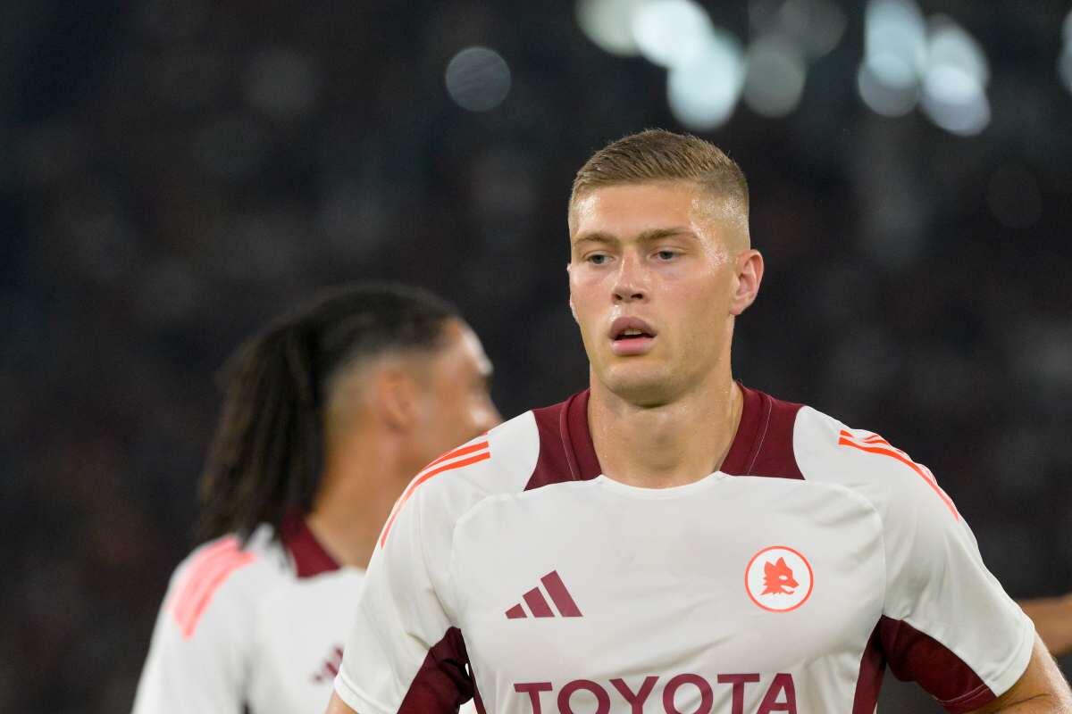 Roma, Dovbyk può salutare. Il sogno di Gasp è Hojlund - Roma’s Artem Dovbyk during the Serie A Enilive soccer match between AS Roma and Empoli FC at the Rome's Olympic stadium, Italy - Sunday, August 25, 2024. Sport - Soccer. (Photo by Fabrizio Corradetti / LaPresse)