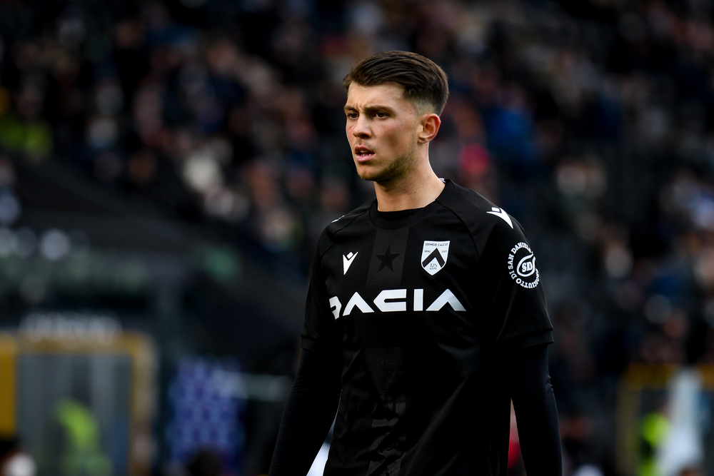 Lazar Samardzic (Udinese) portrait  during  italian soccer Serie A match Udinese Calcio vs Genoa CFC at the Friuli - Dacia Arena stadium in Udine, Italy, November 28, 2021 - Credit: Ettore Griffoni
