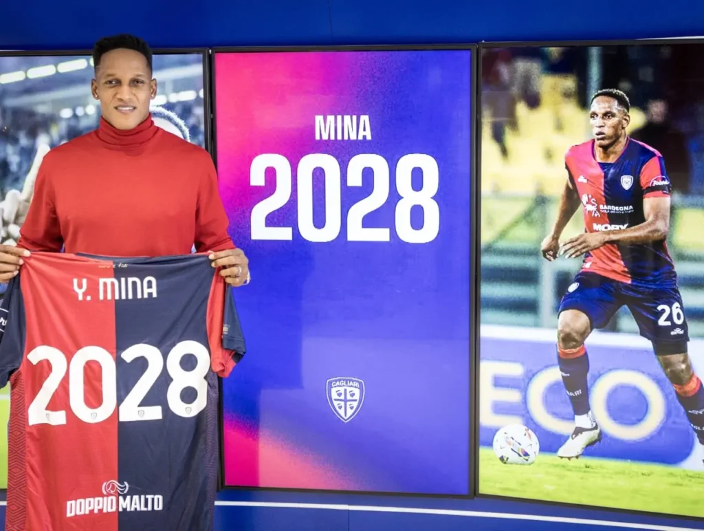 Yerry Mina, difensore del Cagliari (foto Cagliari)