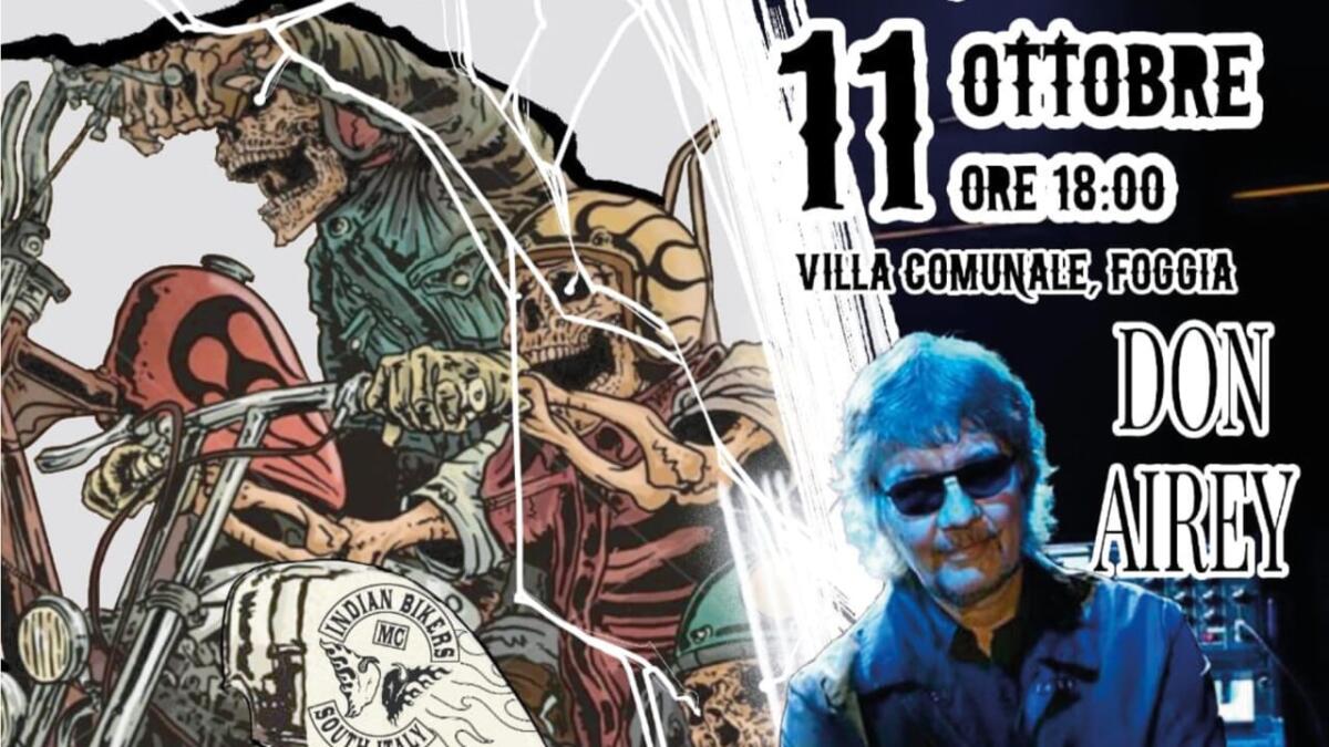 Foggia, c'è il ‘Black Bison 2025’: musica, cultura motociclistica e sicurezza stradale con guest star Don Airey, tastierista dei Deep Purple - 