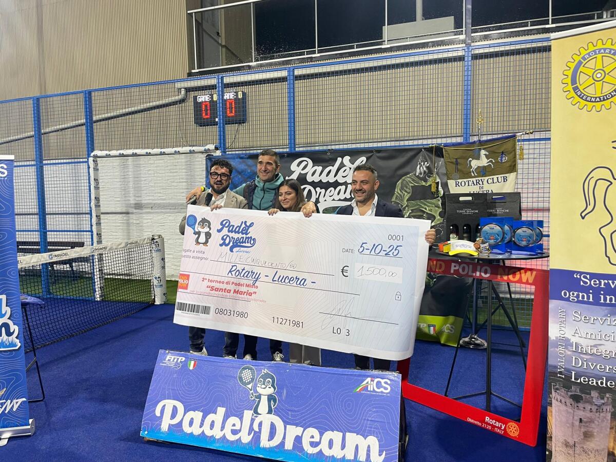Lucera, sport e solidarietà: successo per il 2° Torneo di Padel Misto “Santa Maria” - 