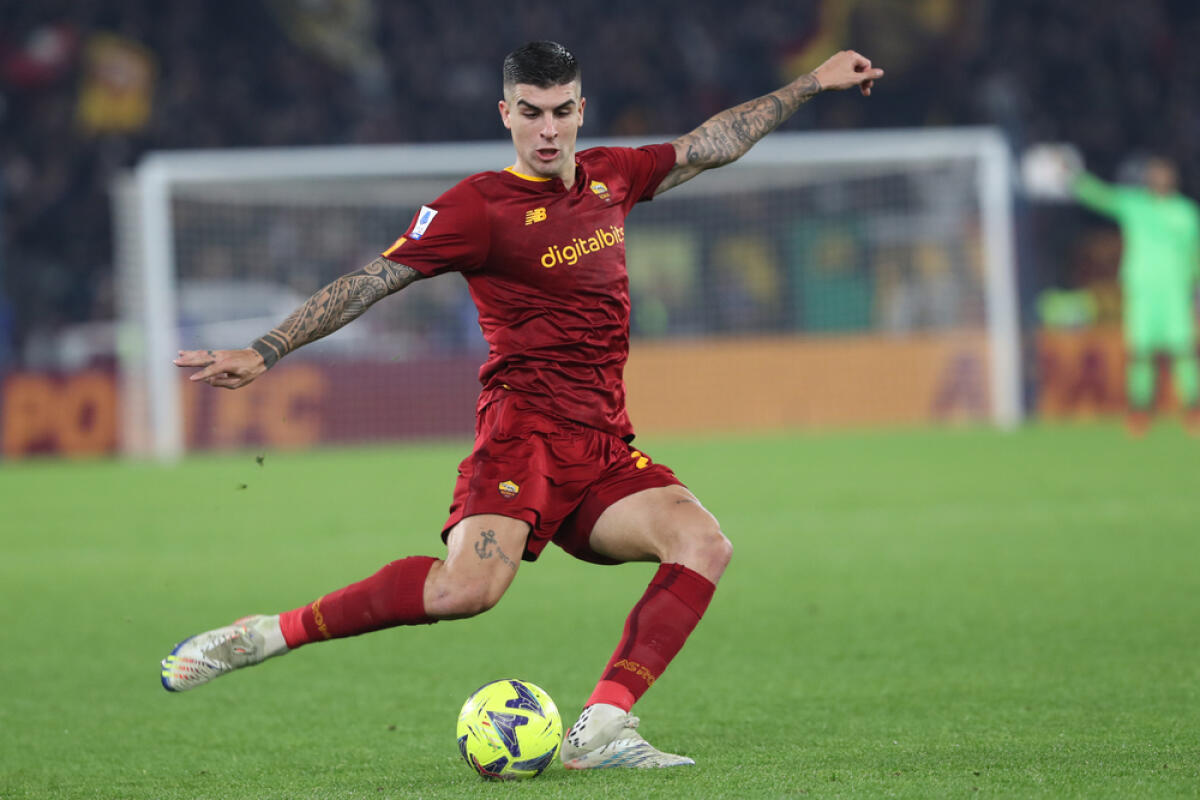 I difensori per il 6° turno di Serie A - Rome, Italy 15.01.2023:  Gianluca Mancini (AS ROMA) in action during the Serie A football match between AS Roma and AC Fiorentina  at Stadio Olimpico on January 15, 2023 in Rome, Italy.