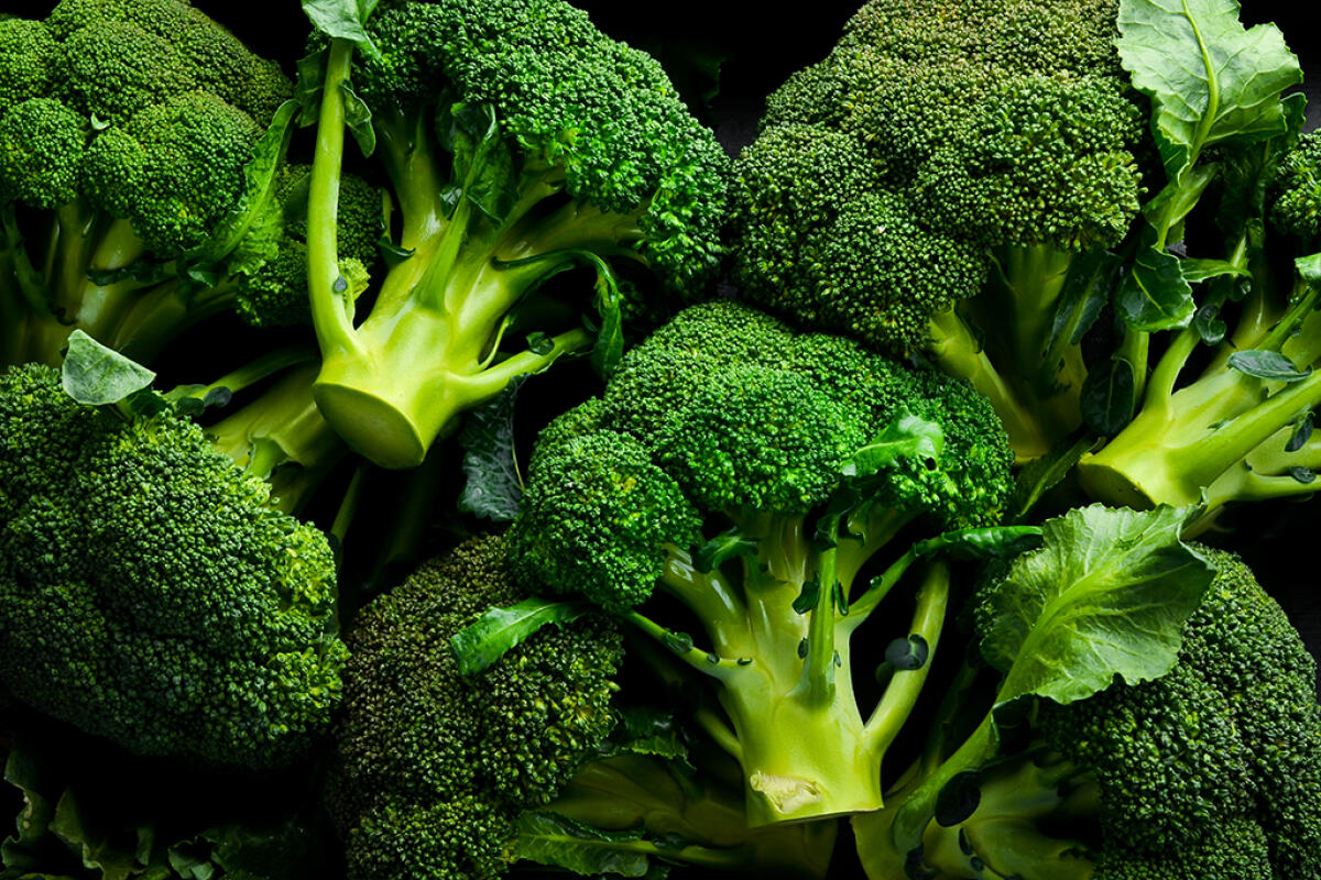 Stornara, il broccolo protagonista dei racconti di eccellenza - Fresh green broccoli. Macro photo. Top view.