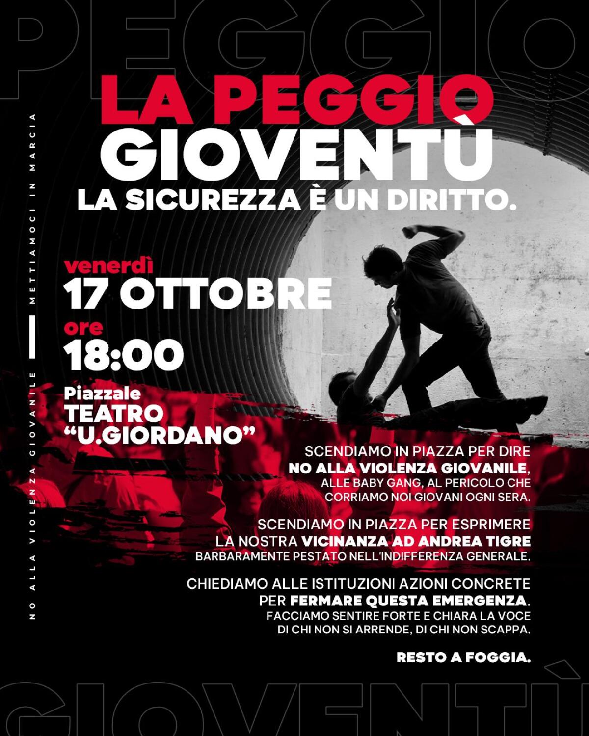 “Luci in città”: Foggia si mobilita per Andrea Tigre con una fiaccolata e un corteo studentesco - 