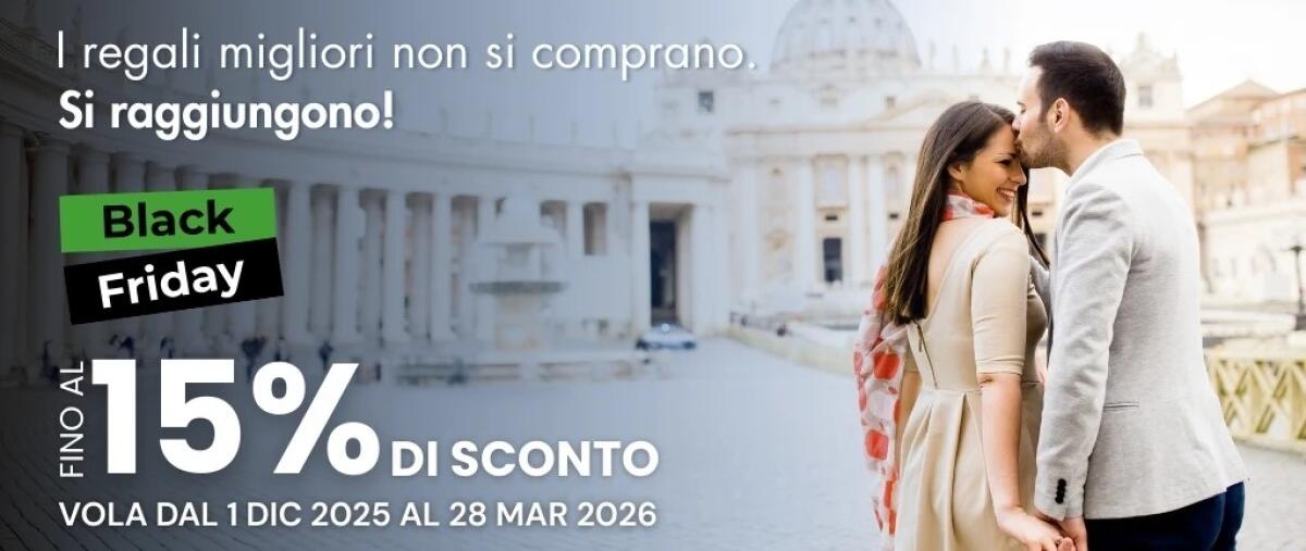 Vola su Foggia con il 15% di sconto grazie agli sconti del Black Friday - 