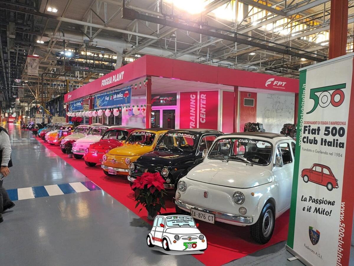 Foggia, Fiat 500 Club al Family Day per i 50 anni dello stabilimento Iveco Sofim - 