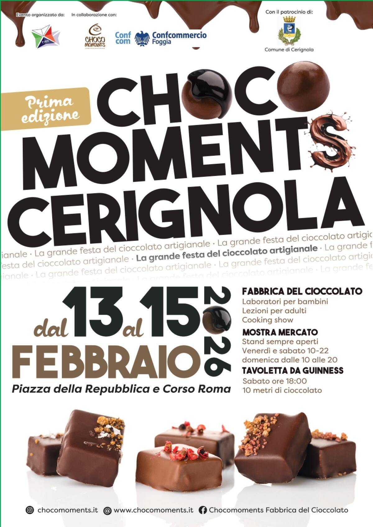 A Cerignola arriva la Festa del Cioccolato Artigianale dal 13 al 15 Febbraio - 