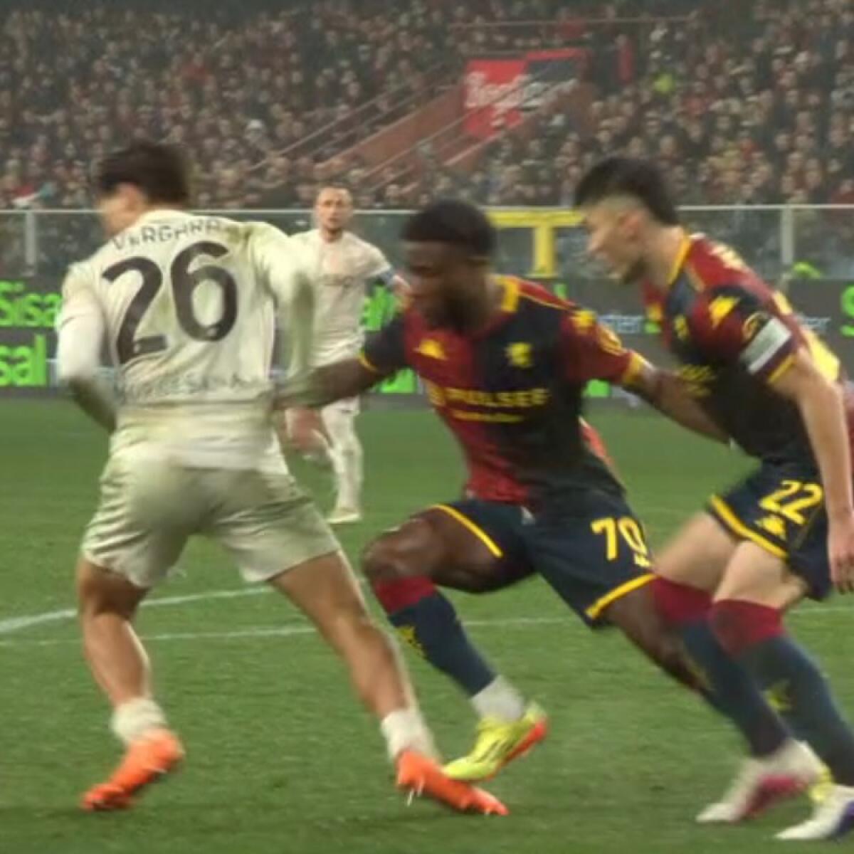 Open Var: quello di Vergara in Genoa-Napoli non era rigore - 