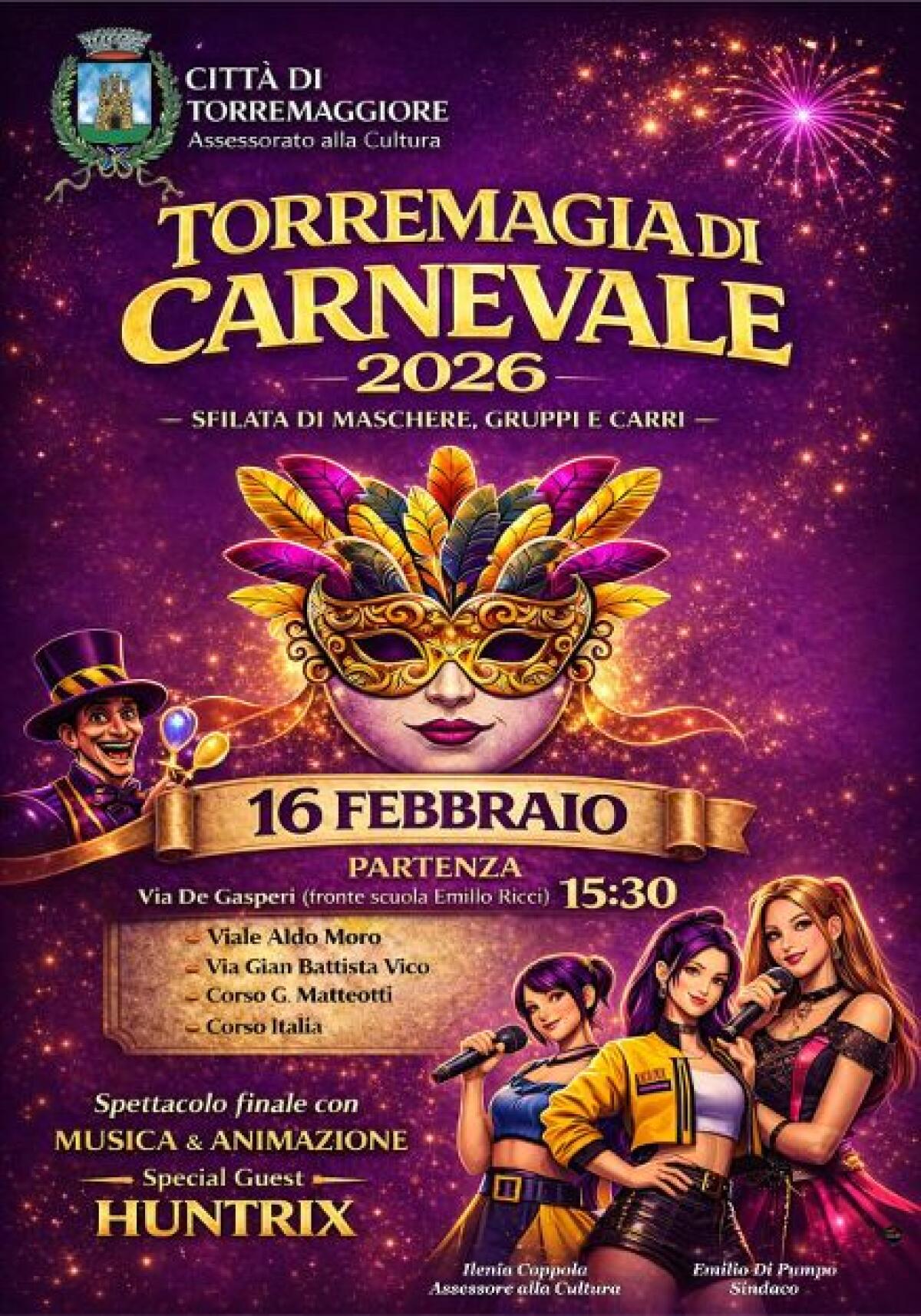Carnevale: fervono i preparativi per “Torremagia di Carnevale 2026” a Torremaggiore - 