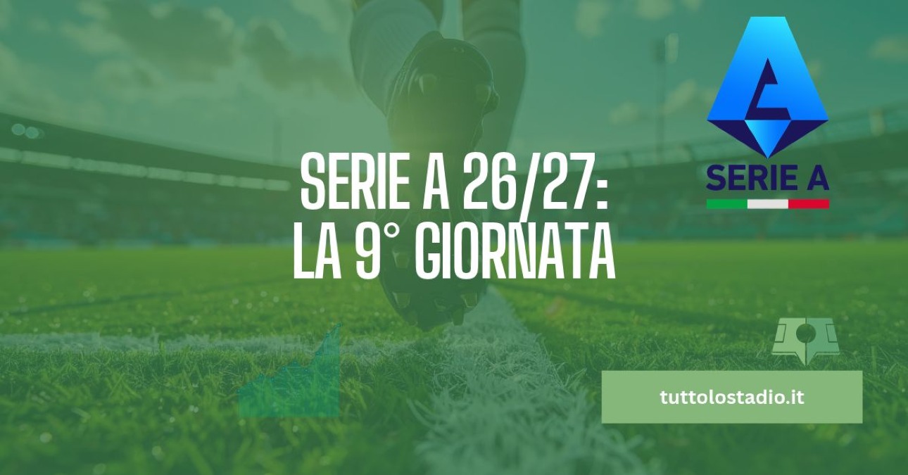 Serie A: si torna subito in campo per la 9° giornata - Tuttolostadio.it