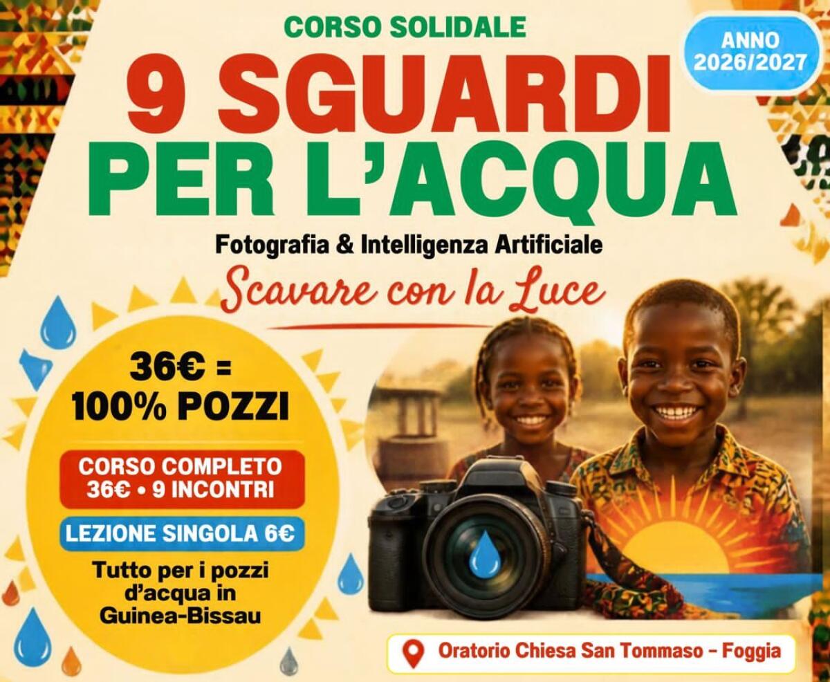 “9 sguardi per l’acqua”, allo Slow Park la presentazione del corso di fotografia solidale che sostiene i pozzi in Guinea Bissau - 